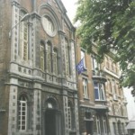 Façade de l'église protestante de Charleroi